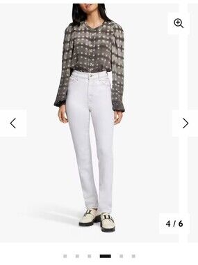 Current/Elliott White Straight-Leg Women’s Jeans